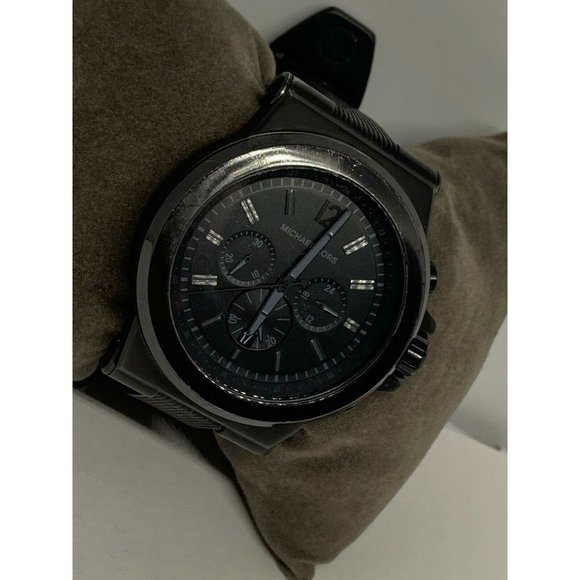 Michael Kors MK8152 Men\'s Black Silicone Analog Bl main image 10
